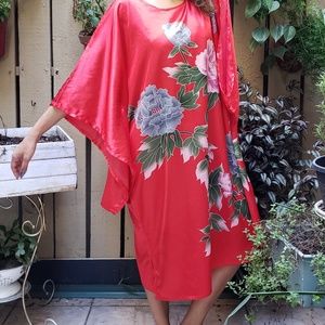 Tang Yi Red Floral Oriental Tunic